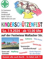 Plakat Kinderschützenfest 2024