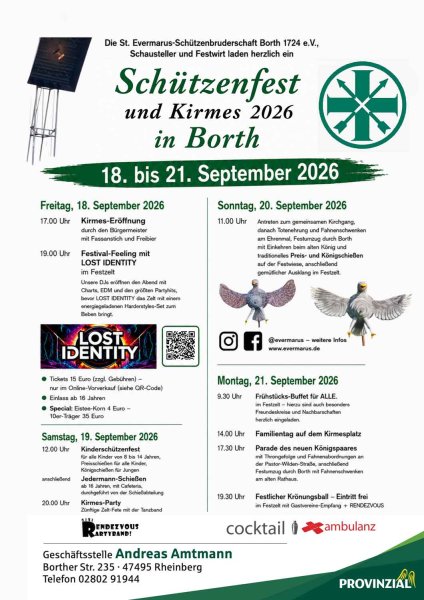 Plakat Schützenfest 2026